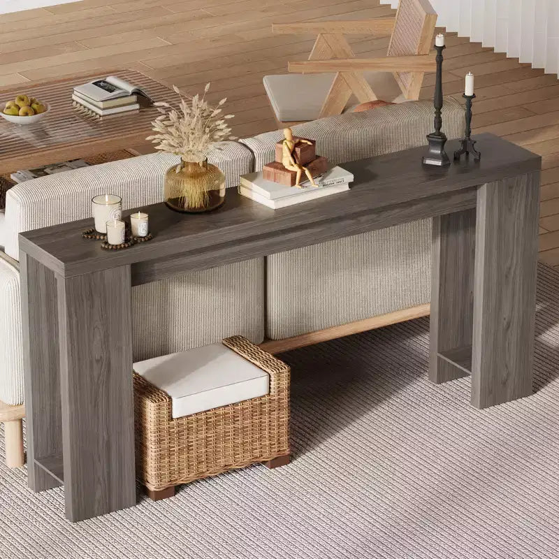 COZONY 70.9 Table Console Étroite de Ferme, Table de Canapé Rustique en Bois pour Entrée ou Salon