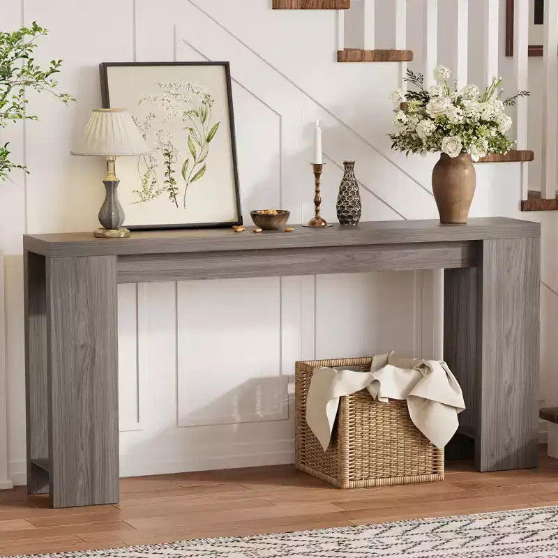 COZONY 70.9 Table Console Étroite de Ferme, Table de Canapé Rustique en Bois pour Entrée ou Salon