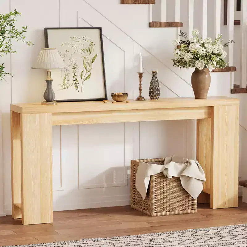 COZONY 70.9 Table Console Étroite de Ferme, Table de Canapé Rustique en Bois pour Entrée ou Salon