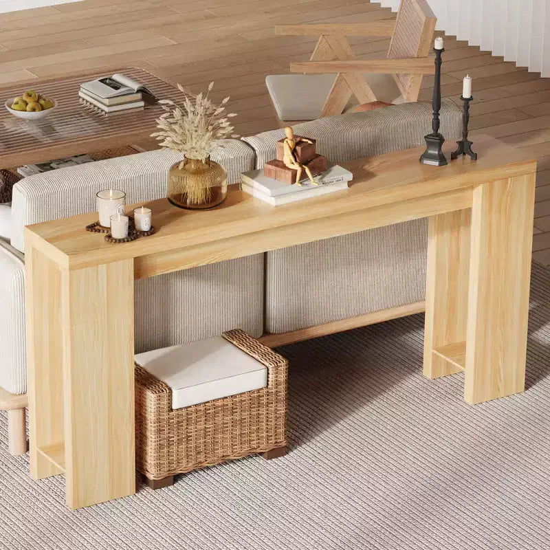 COZONY 70.9 Table Console Étroite de Ferme, Table de Canapé Rustique en Bois pour Entrée ou Salon
