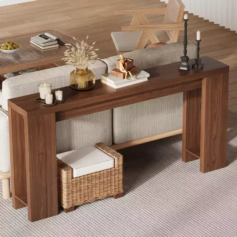 COZONY 70.9 Table Console Étroite de Ferme, Table de Canapé Rustique en Bois pour Entrée ou Salon