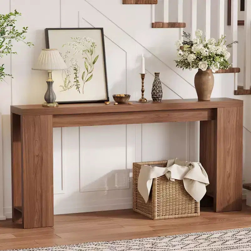 COZONY 70.9 Table Console Étroite de Ferme, Table de Canapé Rustique en Bois pour Entrée ou Salon