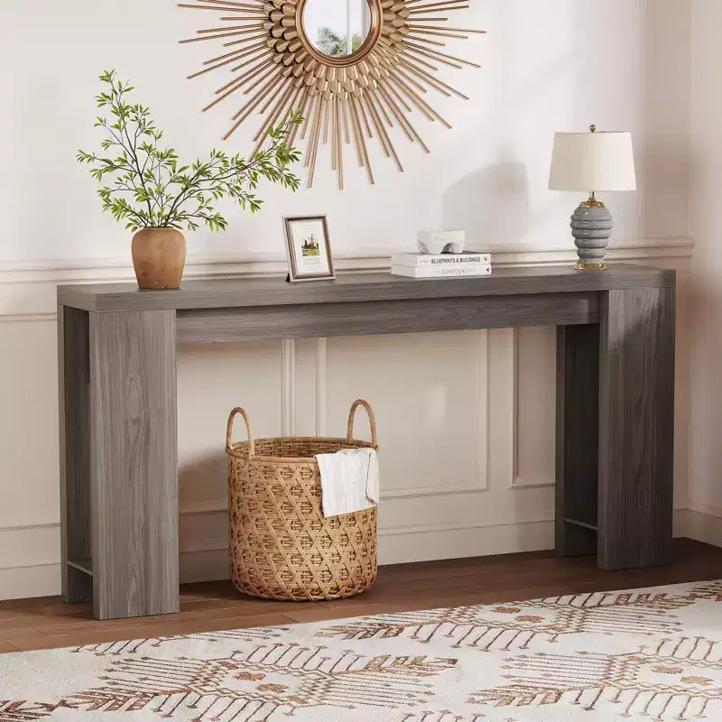 COZONY 70.9 Table Console Étroite de Ferme, Table de Canapé Rustique en Bois pour Entrée ou Salon