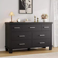 7-Drawer Dresser for Bedroom - Modern Wood Organizer with Metal Handles for Living Room Closet Entryway