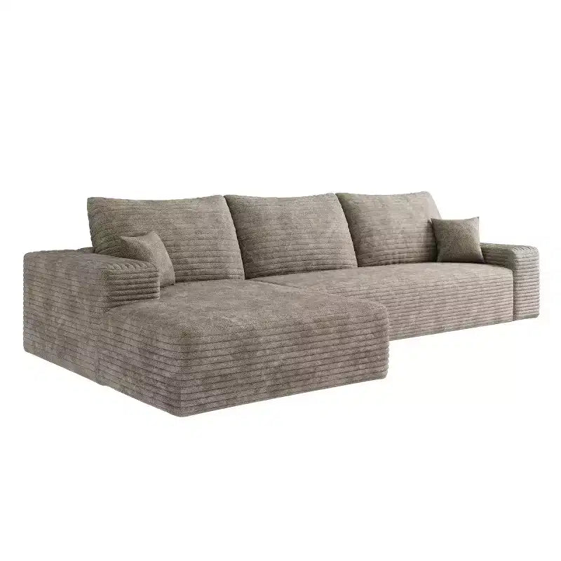 Canapé sectionnel moderne en forme de L 107 avec méridienne, canapé modulaire profond pour salon, chambre, salle familiale-Panipeachy