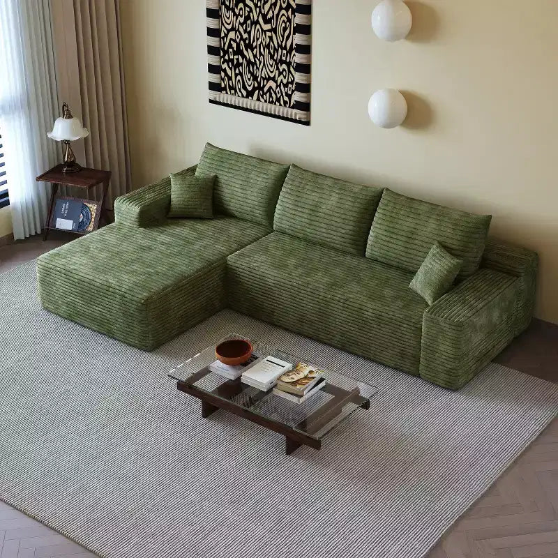 Canapé sectionnel moderne en forme de L 107 avec méridienne, canapé modulaire profond pour salon, chambre, salle familiale-Panipeachy