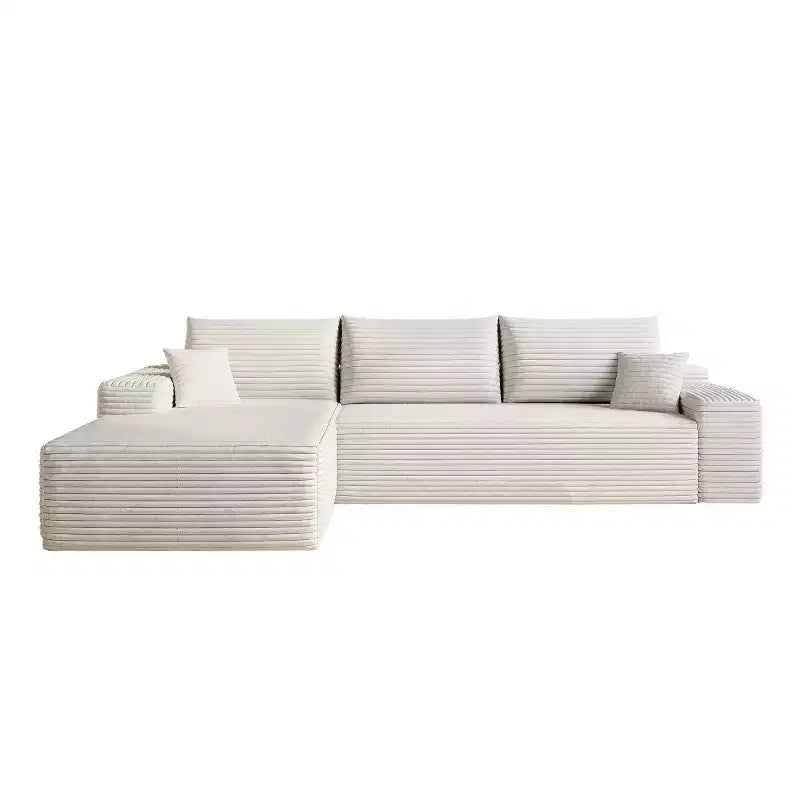 Canapé sectionnel moderne en forme de L 107 avec méridienne, canapé modulaire profond pour salon, chambre, salle familiale-Panipeachy