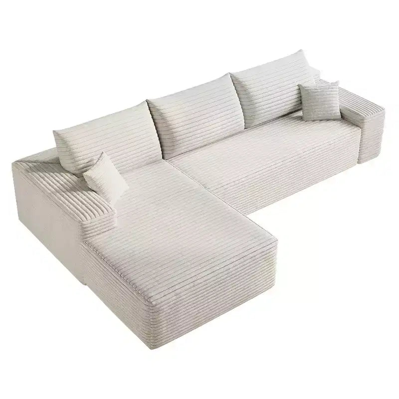 Canapé sectionnel moderne en forme de L 107 avec méridienne, canapé modulaire profond pour salon, chambre, salle familiale-Panipeachy