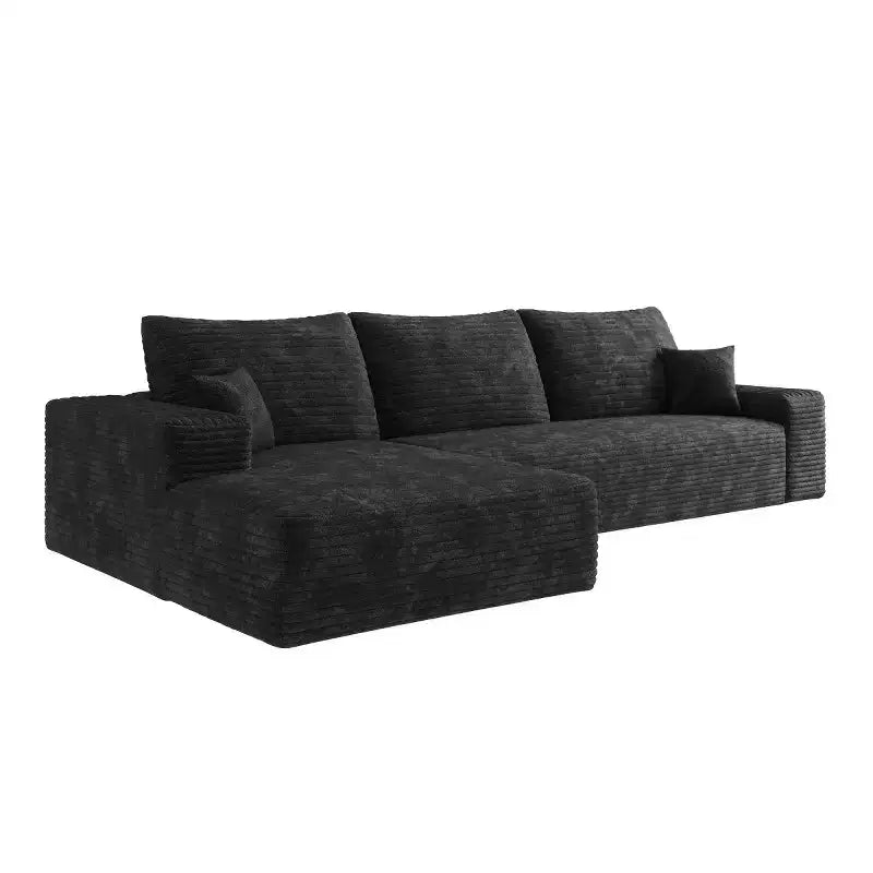 Canapé sectionnel moderne en forme de L 107 avec méridienne, canapé modulaire profond pour salon, chambre, salle familiale-Panipeachy