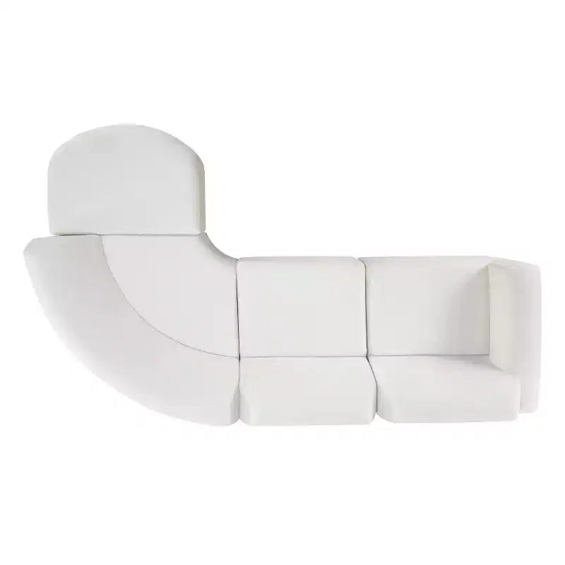111 Canapé d'angle moderne en L avec ottomane, canapé rembourré à assise profonde, canapé 3 places pour salon et salle de séjour - Panipeachy