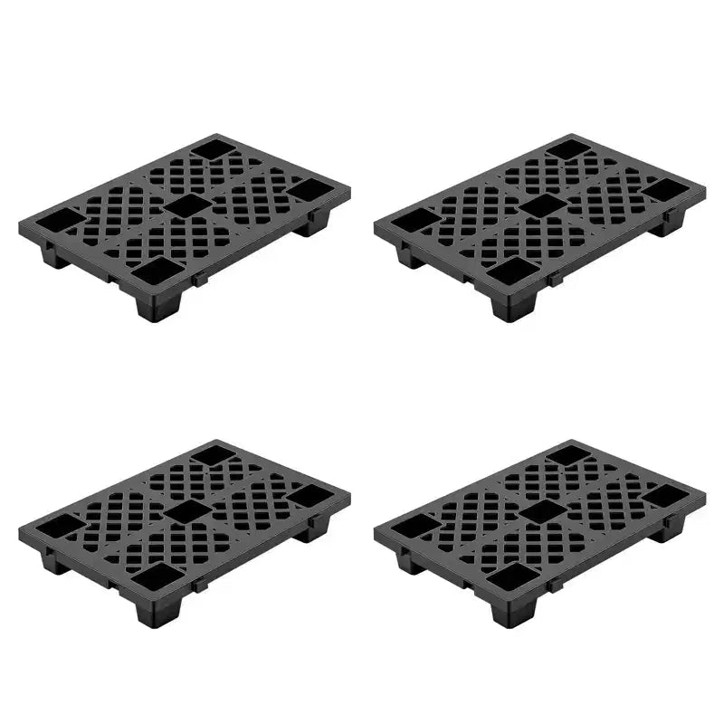 Heavy-Duty Interlocking Plastic Pallets, 4/6/8-Pack 23.6x15.7x3.9 Inch, Waterproof Stackable Floor Mats