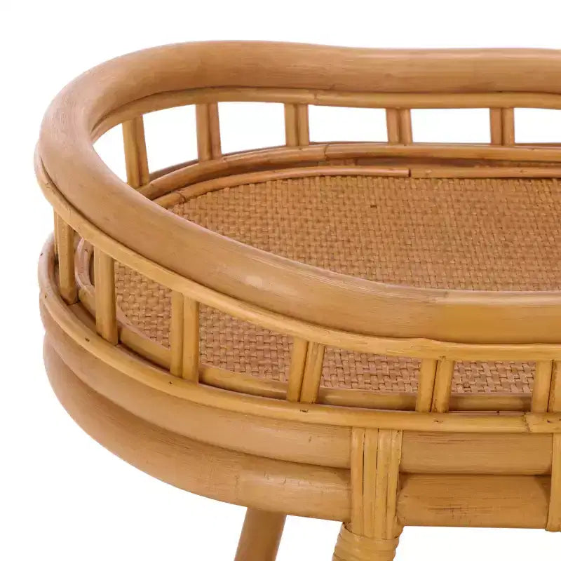 Table d'appoint à 2 étagères en rotin Shayleen - CWK3023 - Naturel - Safavieh Couture