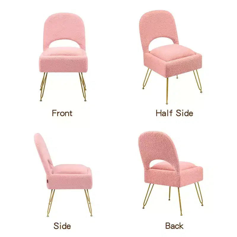 Chaise de coiffeuse Furniliving avec rangement, Chaise de maquillage avec rangement et dossier pliable