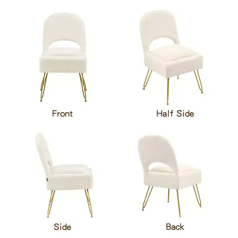 Chaise de coiffeuse Furniliving avec rangement, Chaise de maquillage avec rangement et dossier pliable