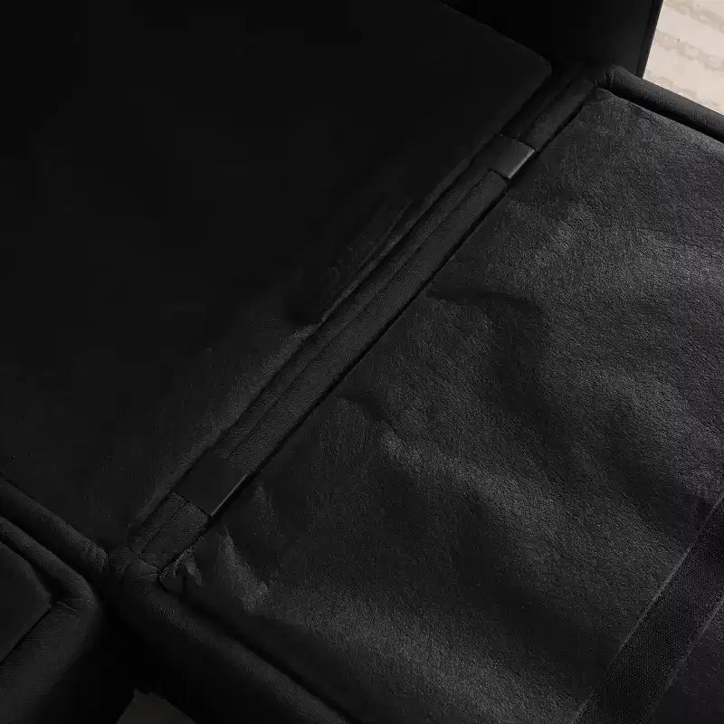 Canapé d'angle contemporain GDFStudio Lancelot 85 pouces en chenille avec pouf de rangement