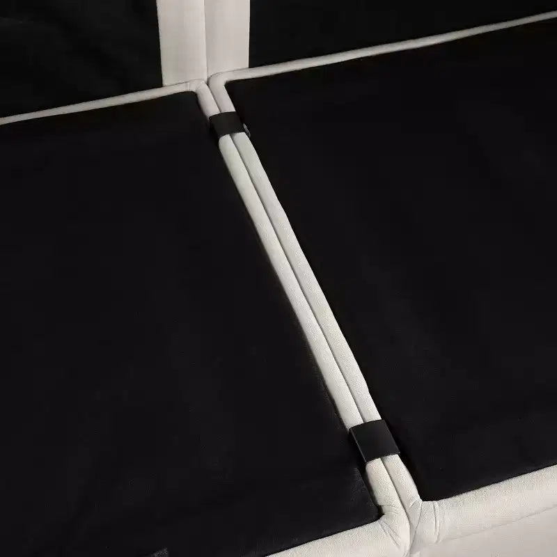 Canapé d'angle contemporain GDFStudio Lancelot 85 pouces en chenille avec pouf de rangement
