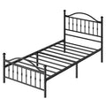 Sturdy Metal Platform Bed Frame with Headboard - Twin Size - Durable Mattress Foundation