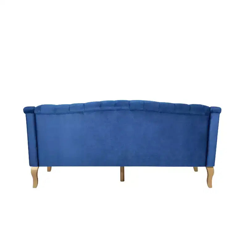 Canapé 3 places en velours Christopher Knight Home Thomas, style moderne du milieu du siècle, 184,8 cm, avec pieds incurvés en bois