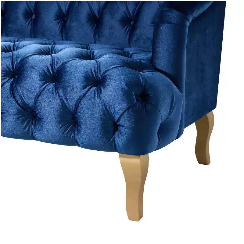 Canapé 3 places en velours Christopher Knight Home Thomas, style moderne du milieu du siècle, 184,8 cm, avec pieds incurvés en bois