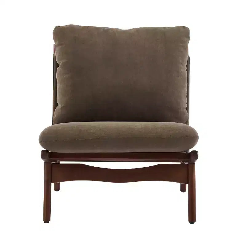 Christopher Knight Home Vista Chaise d'appoint Mocha avec cadre en bois naturel, lot de 2