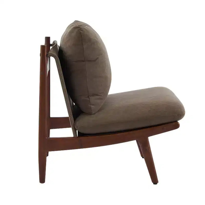 Christopher Knight Home Vista Chaise d'appoint Mocha avec cadre en bois naturel, lot de 2