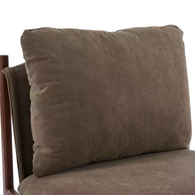 Christopher Knight Home Vista Chaise d'appoint Mocha avec cadre en bois naturel, lot de 2