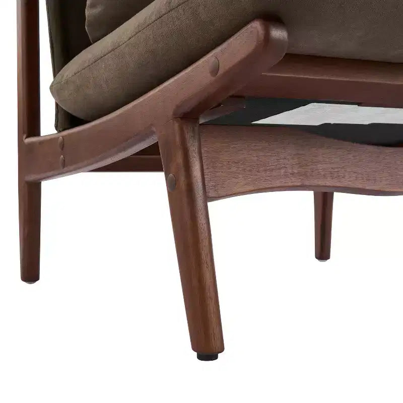 Christopher Knight Home Vista Chaise d'appoint Mocha avec cadre en bois naturel, lot de 2
