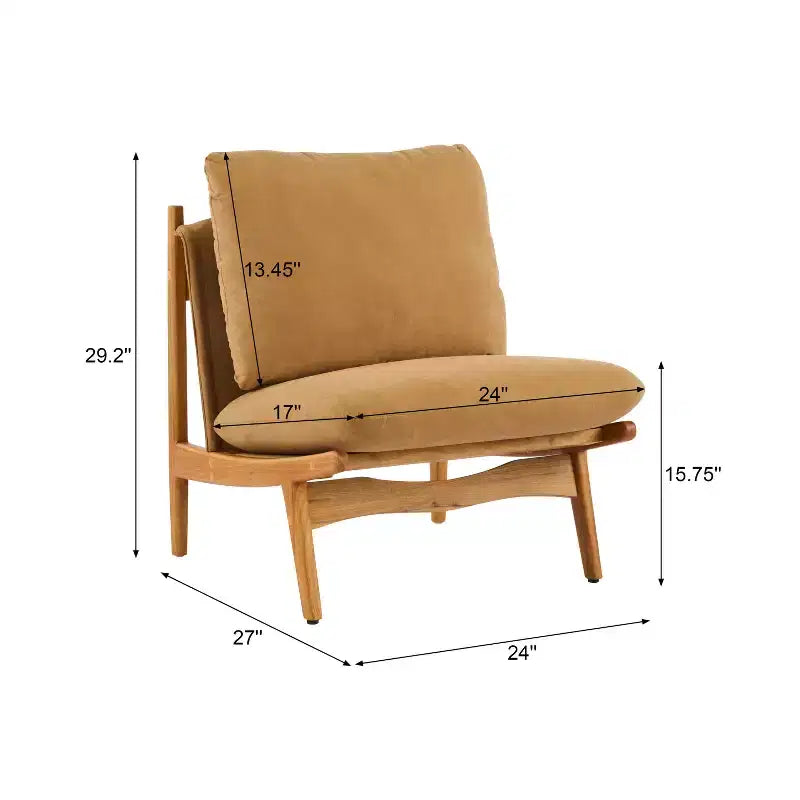 Christopher Knight Home Vista Chaise d'appoint Mocha avec cadre en bois naturel, lot de 2