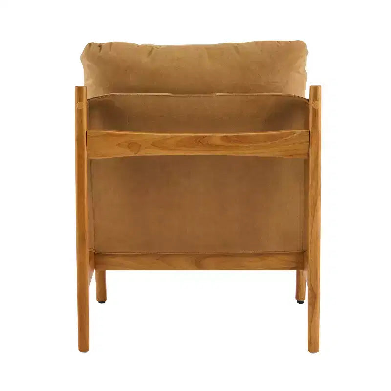 Christopher Knight Home Vista Chaise d'appoint Mocha avec cadre en bois naturel, lot de 2