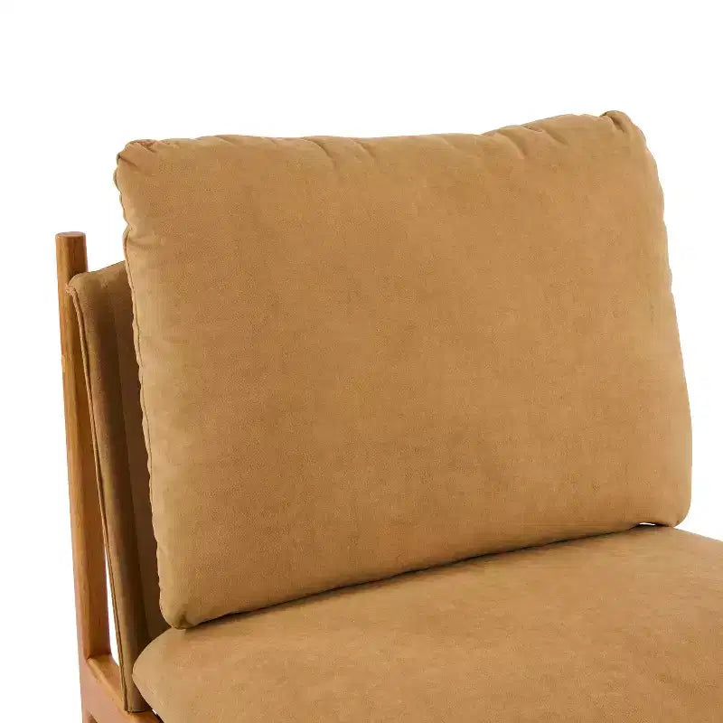 Christopher Knight Home Vista Chaise d'appoint Mocha avec cadre en bois naturel, lot de 2