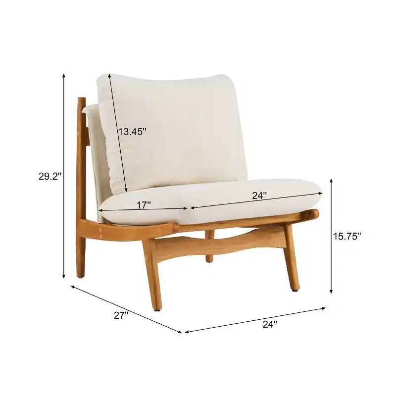 Christopher Knight Home Vista Chaise d'appoint Mocha avec cadre en bois naturel, lot de 2