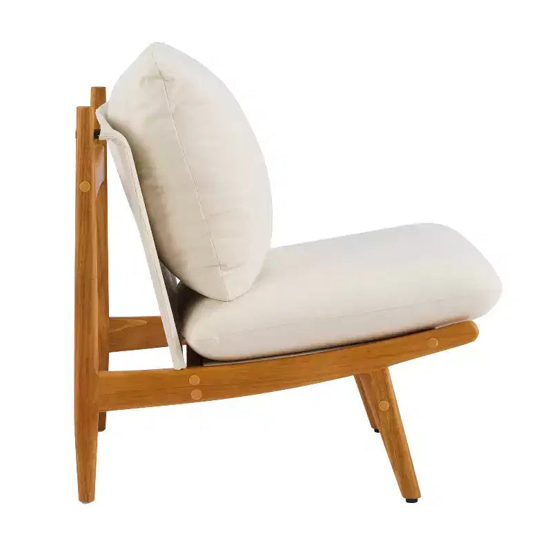 Christopher Knight Home Vista Chaise d'appoint Mocha avec cadre en bois naturel, lot de 2