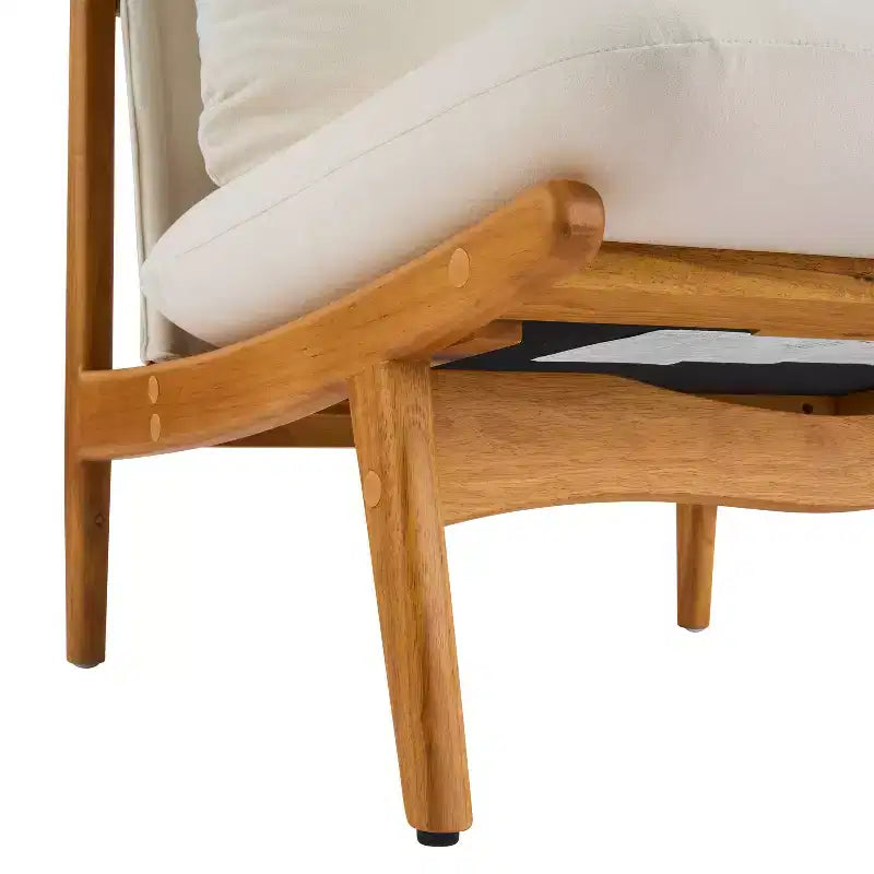 Christopher Knight Home Vista Chaise d'appoint Mocha avec cadre en bois naturel, lot de 2