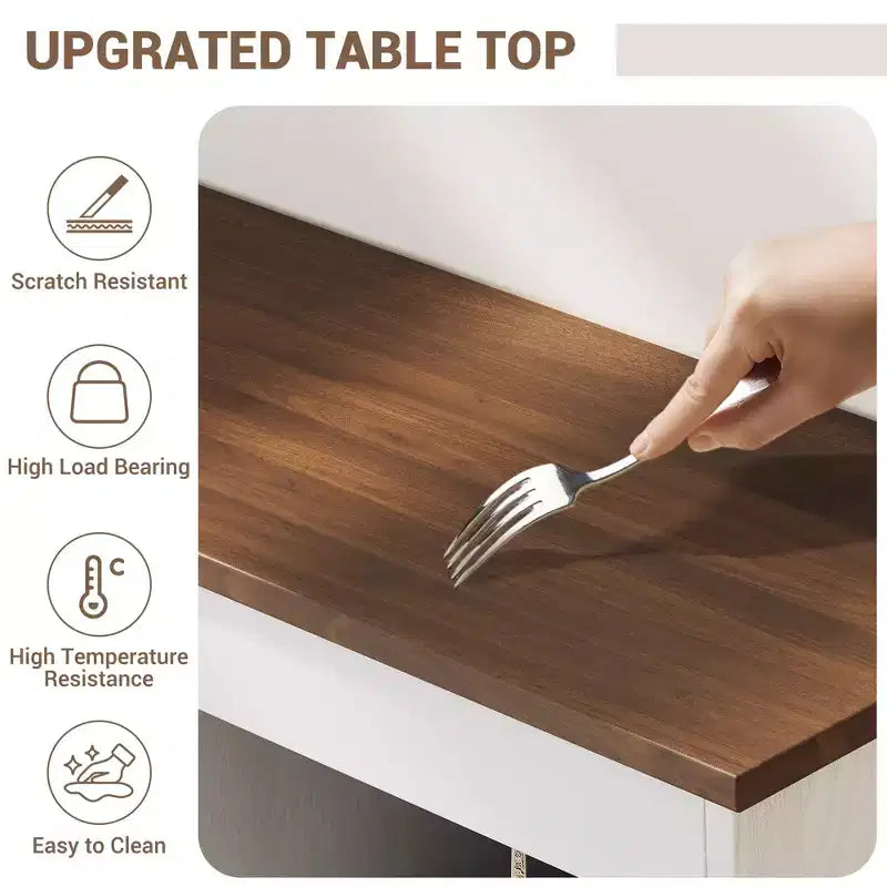 Armoire de garde-manger, Armoire de rangement haute de cuisine avec huche, pour salle à manger