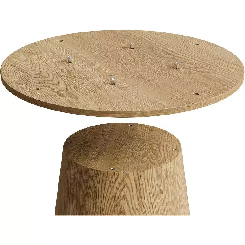 Table à manger ronde de 109 cm, table de cuisine moderne en bois, design peu encombrant, montage facile, pour petits espaces, appartements