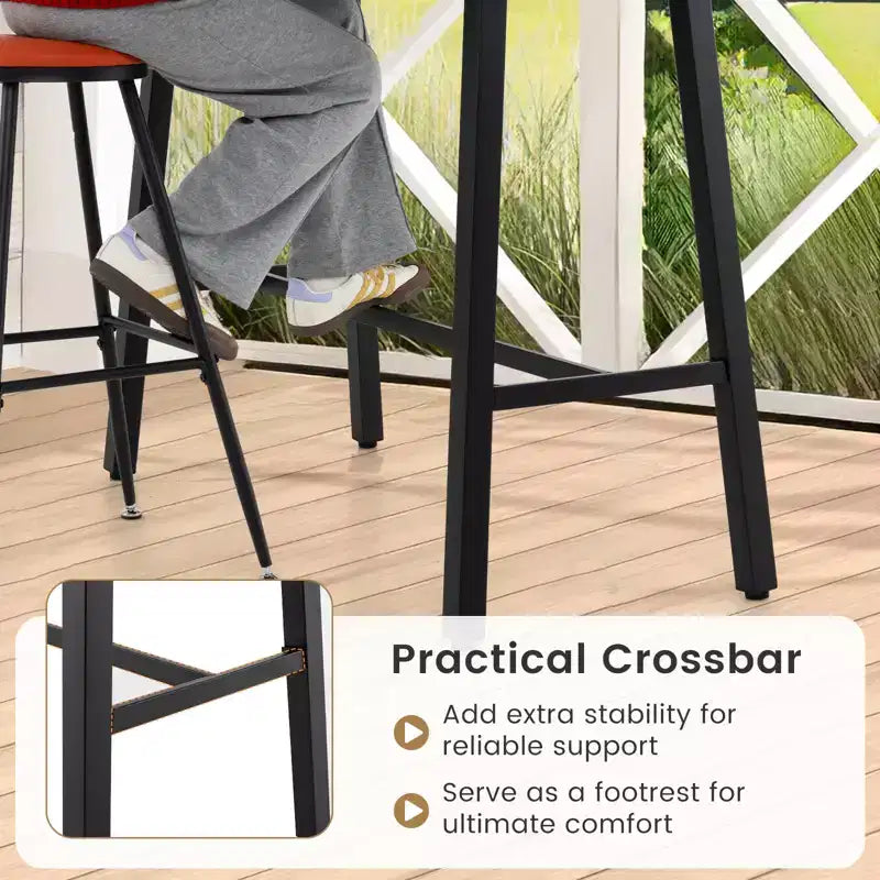 Costway Table de salle à manger rectangulaire avec cadre en métal, pour 4 à 6 personnes, avec pédale