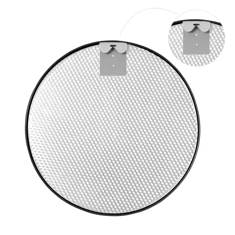 Miroir mural rond de 24 pouces, cadre en aluminium, miroir de salle de bain mural, verre HD incassable sans distorsion, miroir de courtoisie pour salon, entrée, chambre à coucher