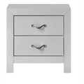 Passion Furniture Moreland Sparkling White 2-Drawer 24 in. W Nightstand