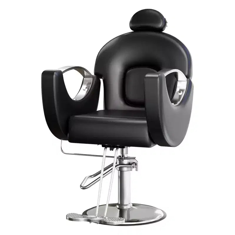 Fauteuil de barbier professionnel inclinable Garvee, chaise de salon de beauté pour barbier et domicile, fauteuil de salon pivotant à 30° pour coiffeur