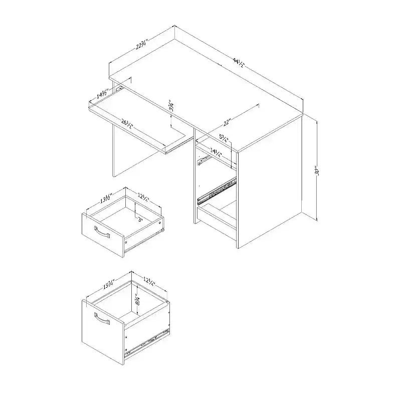 Bureaux pour enfants HomeStock avec étagère ouverte