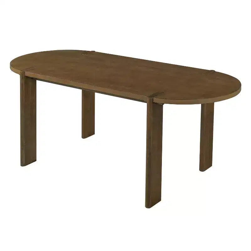 Christopher Knight Home Thiago Ensemble de salle à manger moderne 7 pièces en bois d'hévéa avec dossier incurvé et table ovale