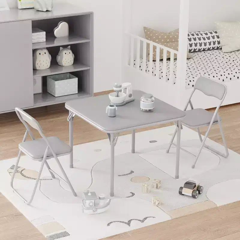 Ensemble table et chaises pliantes pour enfants, mobilier d'activités portable, cadre métallique, pour salle de classe