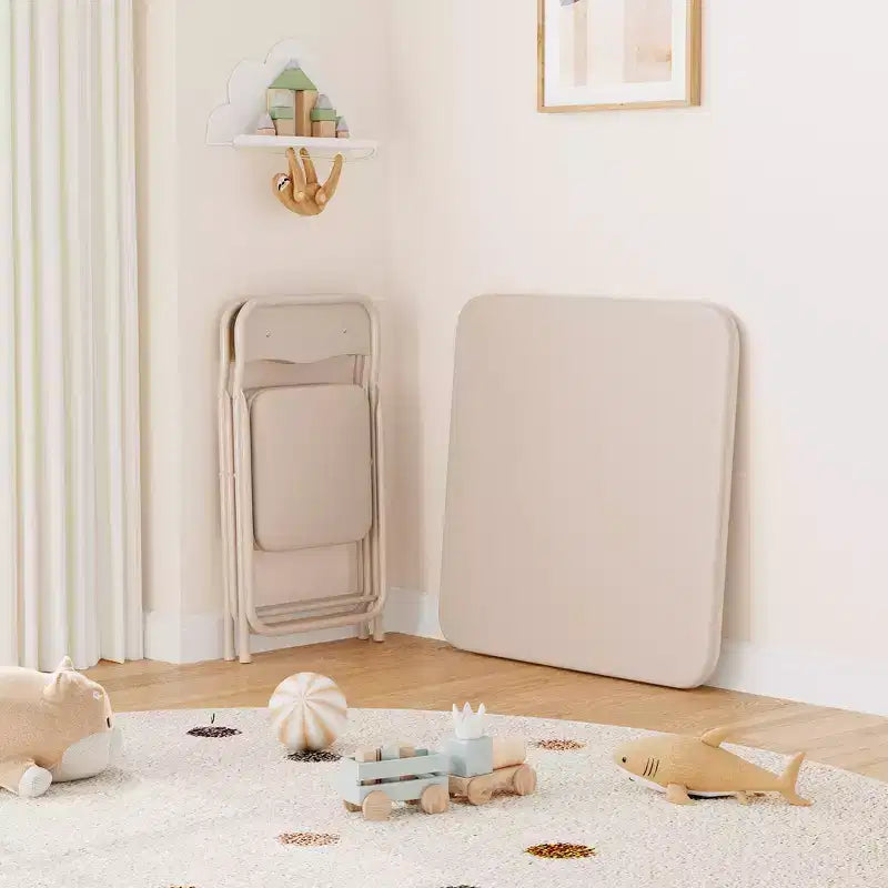 Ensemble table et chaises pliantes pour enfants, mobilier d'activités portable, cadre métallique, pour salle de classe