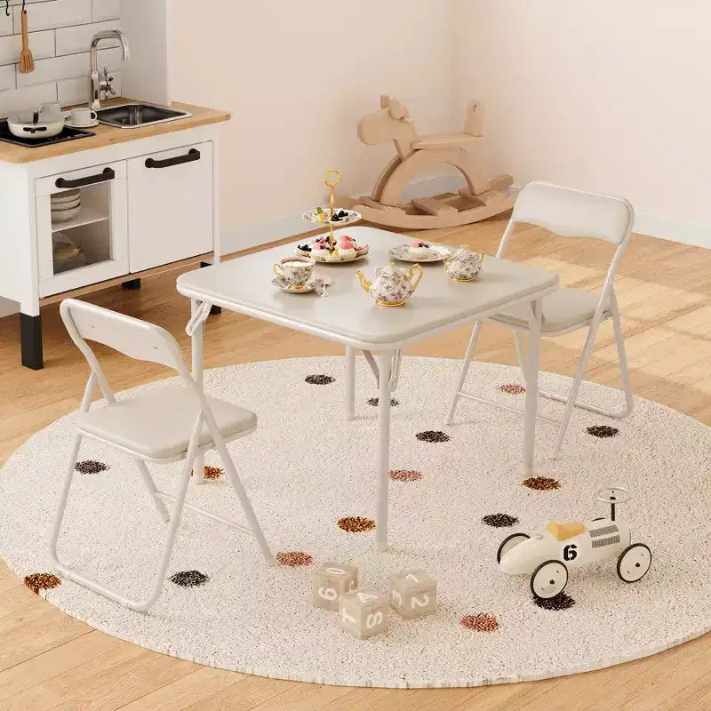 Ensemble table et chaises pliantes pour enfants, mobilier d'activités portable, cadre métallique, pour salle de classe