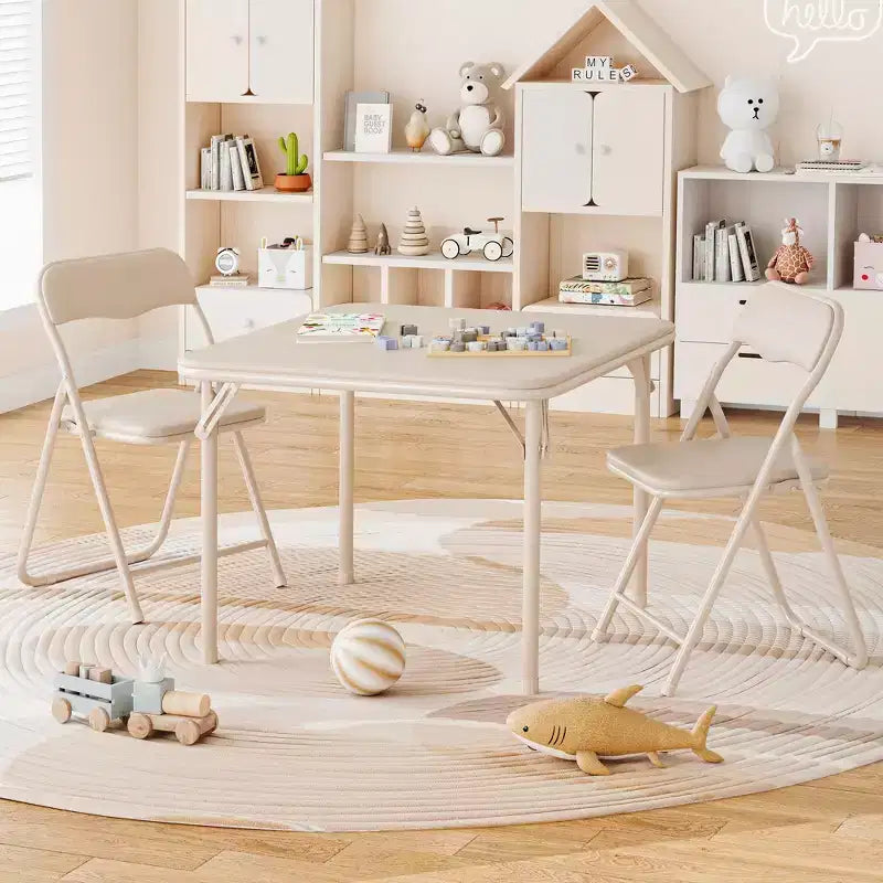 Ensemble table et chaises pliantes pour enfants, mobilier d'activités portable, cadre métallique, pour salle de classe