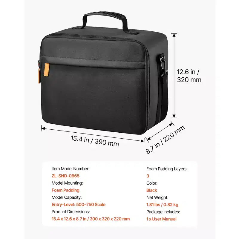 Sac de transport VEVOR miniature pour figurines, compatible avec les modèles à l'échelle 1:500-1:750, sac de transport miniature avec bandoulière (miniatures non incluses), noir