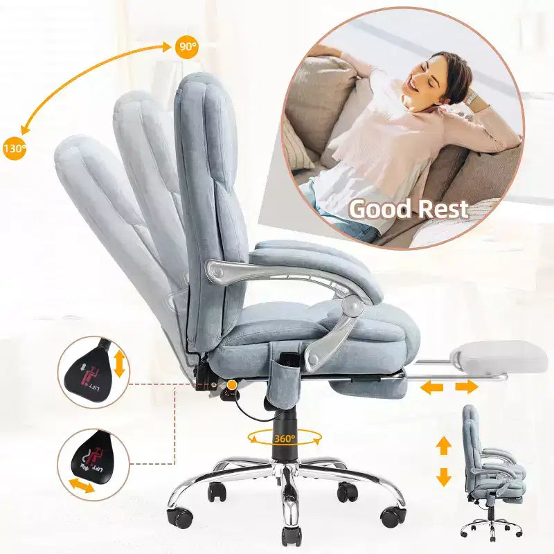 Chaise de bureau de direction chauffante et massante EROMMY