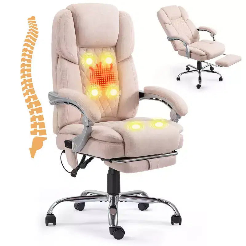 Chaise de bureau de direction chauffante et massante EROMMY
