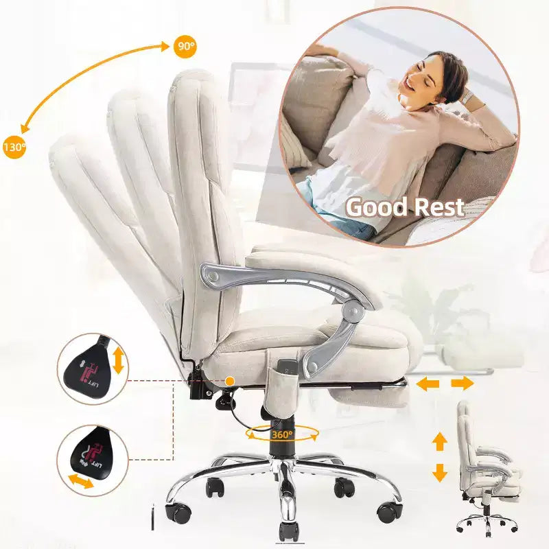 Chaise de bureau de direction chauffante et massante EROMMY