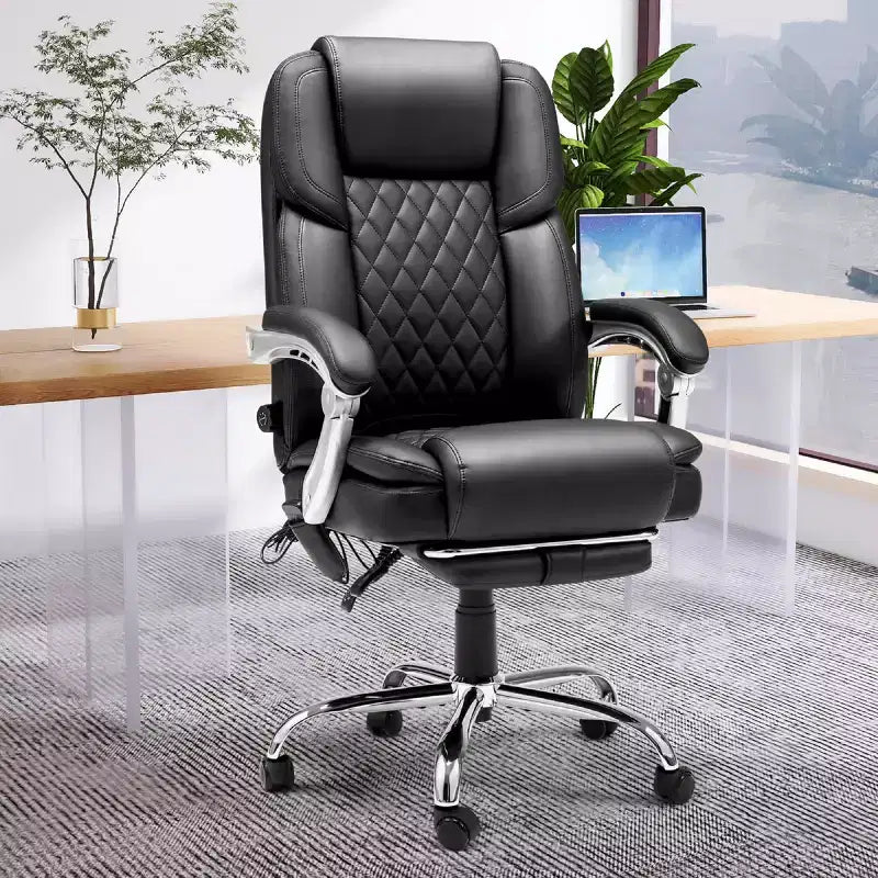 Chaise de bureau de direction chauffante et massante EROMMY